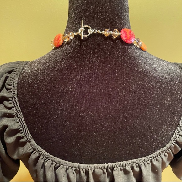 Y2k rhodonite stone necklace - Picture 4 of 5